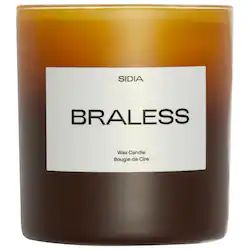 SIDIA Braless Candle with Vanilla, Amber & Leather