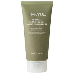 Hanyul Korean Artemisia Soothing 2-in-1 Mask to Foam Cleanser with Hyaluronic Acid + BHA