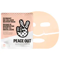 Peace Out Overnight Bio-Collagen Recovery Sheet Mask with Hyaluronic Acid and Peptides