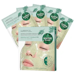 Hanyul Korean Artemisia Soothing Hydrogel Sheet Mask Set with Centella Asiatica + Panthenol
