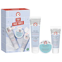 First Aid Beauty Best of Skincare Cleanse, Exfoliate + Hydrate Gift Set – FAB Face Faves Cream