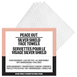 Peace Out Silver Shield Disposable Face Towels