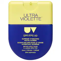 Ultra Violette Supreme Screen SPF 50 Mini Mate Facial Sunscreen Moisturizer and Primer