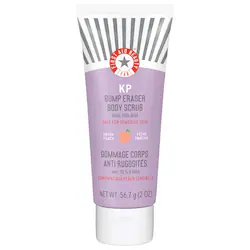 First Aid Beauty Body Exfoliant for Keratosis Pilaris – Mini KP Bump Eraser Body Scrub with 10% AHA