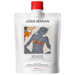JOSIE MARAN Whipped Argan Oil Refillable Firming Body Butter Jar – Topless Tangerine Lotion - Image 3