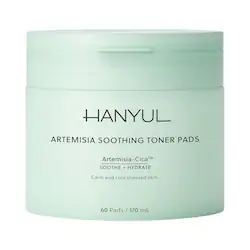 Hanyul Korean Artemisia Soothing Toner Pads with Centella Asiatica and Hyaluronic Acid