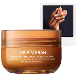 JOSIE MARAN Argan Oil + Sugar Balm Refillable Exfoliating Body Scrub Jar – Bohemian Fig