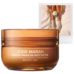 JOSIE MARAN Whipped Argan Oil Refilllable Body Butter Jar – ...In Bed (Whipped Vanilla Milk + Cashmere Musk) Lotion