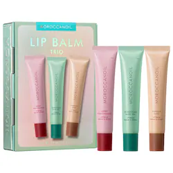 Moroccanoil Hydrating Argan + Peptide Lip Treatment – Lip Balm Trio Gift Set