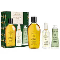 L'Occitane Softening Almond Cleanse & Moisturize Gift Set Cream