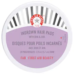 First Aid Beauty Ingrown Hair Pads with AHA + BHA for Body + Face Scrub