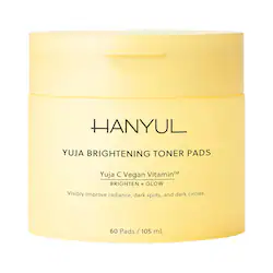 Hanyul Korean Yuja Brightening Toner Pads with Vitamin C and Niacinamide