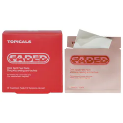 Topicals Faded Brightening Peel Pads for Dark Spots, Discoloration & Uneven Skin Tone (12 pack)