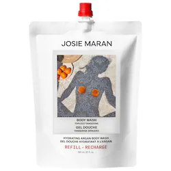 JOSIE MARAN Hydrating + Cleansing Argan Refillable Body Wash – Topless Tangerine Oil - Image 3