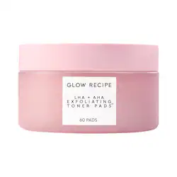 Glow Recipe LHA + AHA Korean Watermelon Toner Pads for Hydration and Gentle Exfoliation