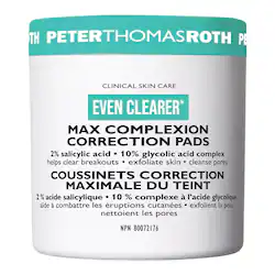 Peter Thomas Roth Even Clearer Max Complexion Correction Pads for Blemishes and Pores Cream