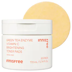 innisfree Daily Vitamin C Korean Brightening Toner Pads with Niacinamide for Dark Spots
