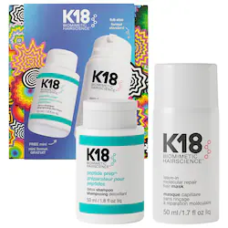 K18 Biomimetic Hairscience Detox + Repair Leave-In Molecular Repair Mask & Mini Detox Shampoo Gift Set