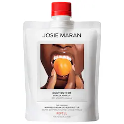JOSIE MARAN Whipped Argan Oil Refillable Firming Body Butter Jar – Vanilla Apricot Lotion - Image 2