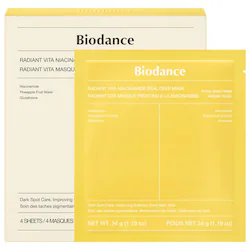 Biodance 4 Pack for Brightening Dull Skin & Dark Spot Care – Radiant Vita Niacinamide Real Deep Mask