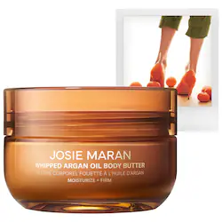 JOSIE MARAN Whipped Argan Oil Refillable Firming Body Butter Jar – Sweet Citrus Lotion