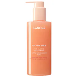LANEIGE Balance Mode Rice Foaming Gel Cleanser with Glycolic Acid to Control Shine & Unclog Pores