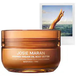 JOSIE MARAN Whipped Argan Oil Refillable Firming Body Butter Jar – Always Nude (Unscented) Lotion