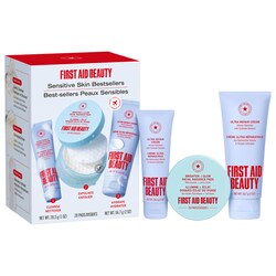 First Aid Beauty Skincare Routine Travel Set – Sensitive Skin Bestsellers Cleanser