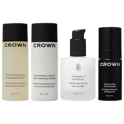 Crown Affair The Mini Air Dry Mousse Ritual Hair Set for Volume and Texture