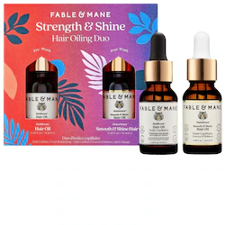 Fable & Mane Mini Strength & Shine Hair Oiling Duo Oil